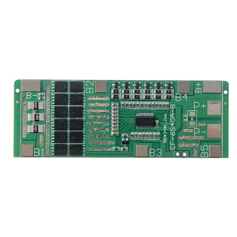 Cheap Small Size 6S 24V 20A 40A Li ion BMS Same Port with Balance Polymer Battery Protection Circuit Board Solar Lighting BMS