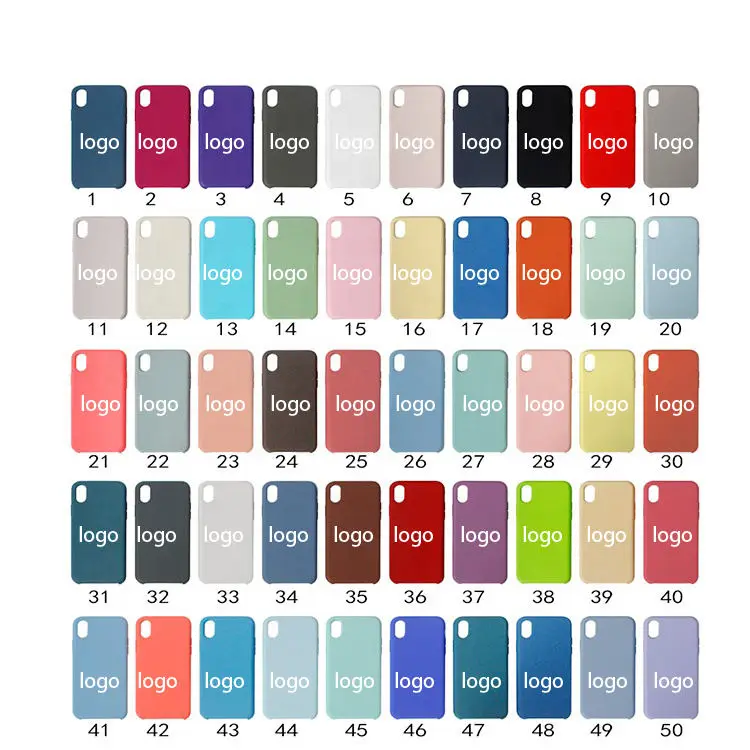 Official Original Silicone Cell Mobile Phone Cases For iPhone 12 13 14 Pro XS Max XR X Case For Apple iPhone 7 8 plus 13 14 Mini