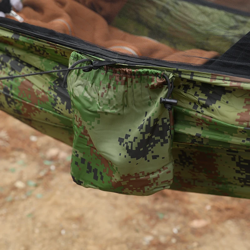 2023 Newest Camouflage Nylon Portable Camo Hammock With Mosquito Net For Camp Hiking Outdoor