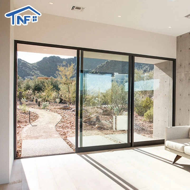 Modern minimalist design patio balcony lift door interior aluminium door glass aluminium sliding door