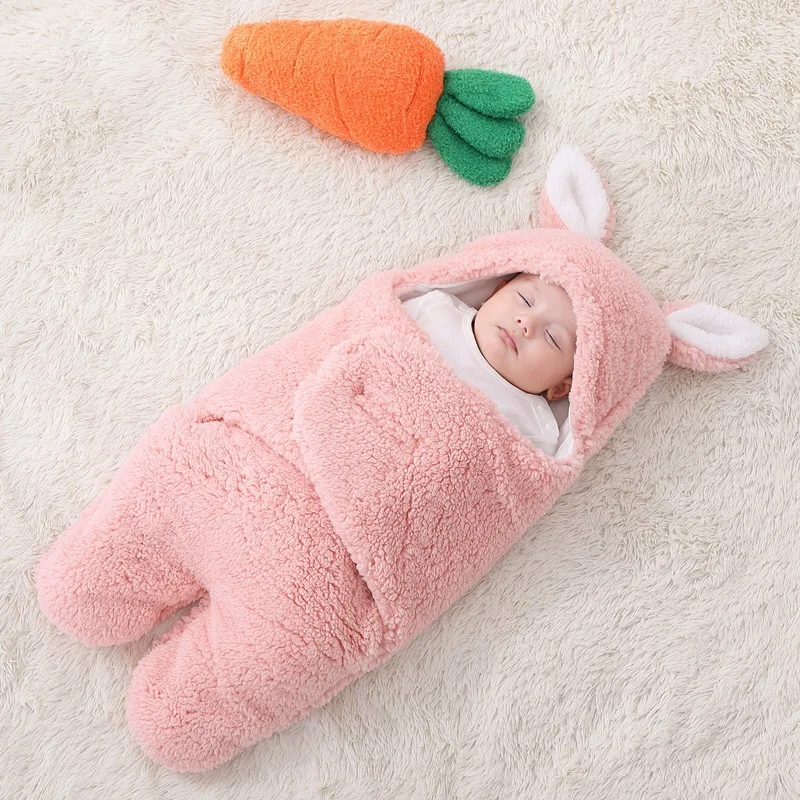 2022 Newborn Baby Winter Swaddle Wrap Parisarc 100% Cotton Newborn Baby Products Blanket & Swaddling Wrap Blanket Sleeping Bag