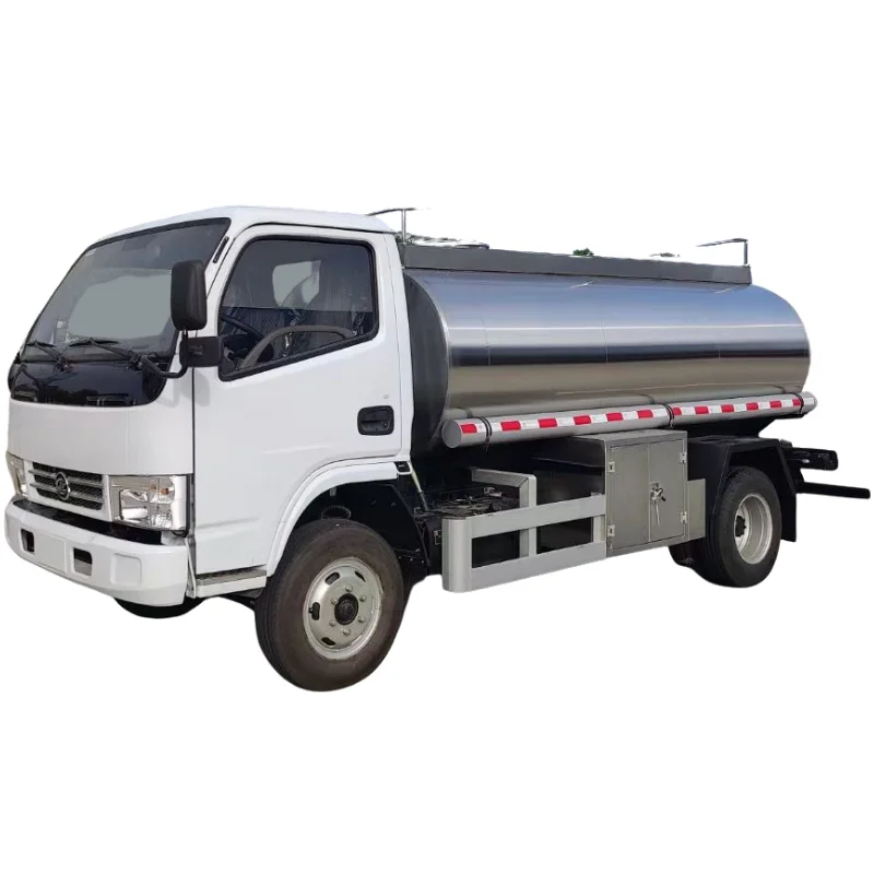 cheap price foodgrade stainless steel drinking Water Truck 5000L NEW dongfeng fresh milk tanker truck price water bowser tanker