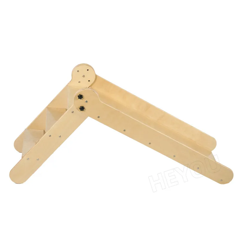 Foldable Kids Wooden Slides Indoor Baby Home Playground Montessori Playroom Furniture