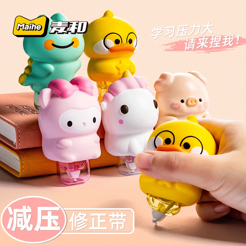 Maihe Cute Niko cat Stationery Correction Pen Manufacturer Correction Tape decompression  Adhesive amended tapes 6M for shopping