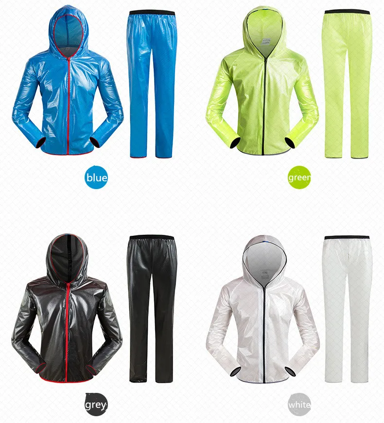 Fashion convenient portable light transparent raincoat for outdoor riding bike raincoat waterproof (1600387335538)