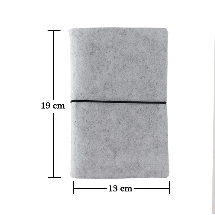 ISO9001China supplier promotional custom A4 A5 A6 wool felt cover handmade notebook binder diary felt notebook