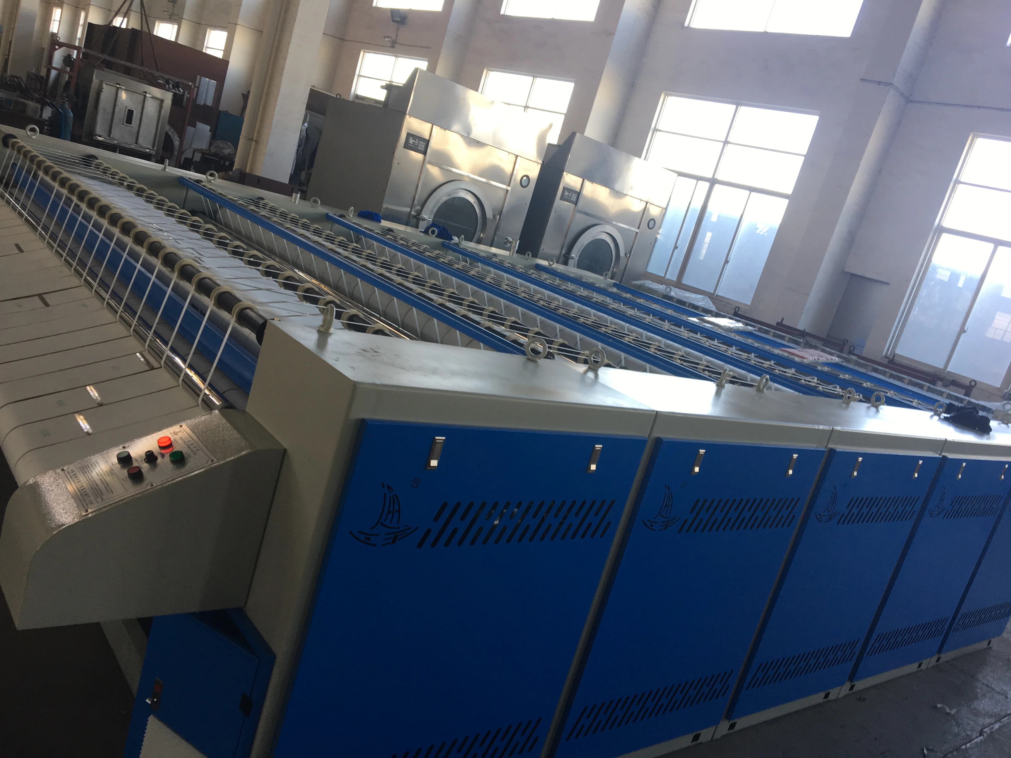 industrial gas heated flatwork ironing machine
