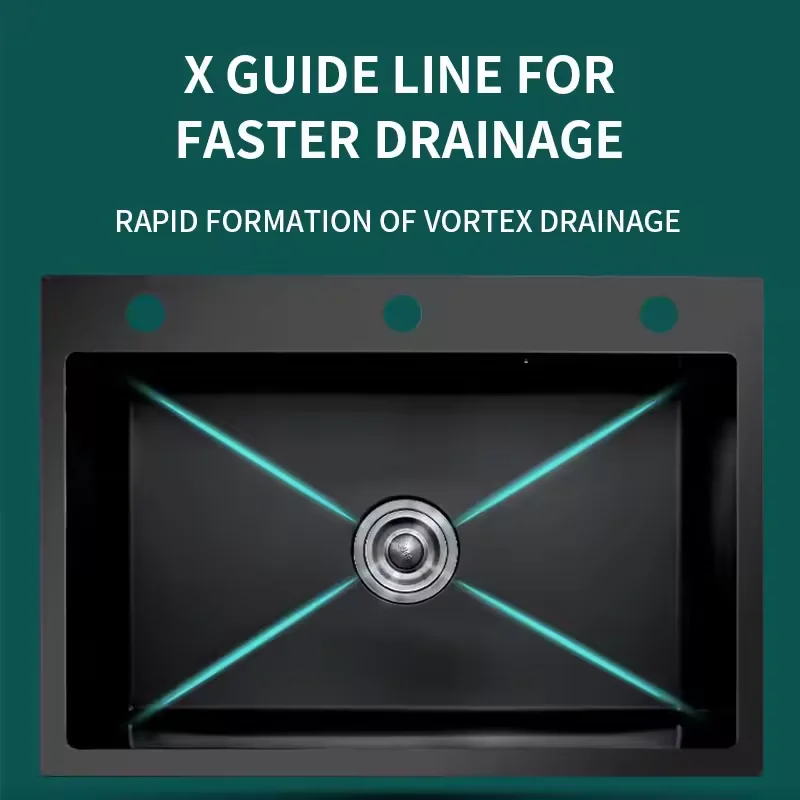 Factory Direct Kitchen Workstation Double sink Black nano Stainless Steel Kitchen sink