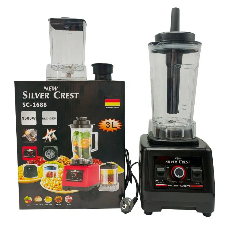 2 in 1 9500w strong power mixer blender silver crest blender for home use good quality blender mixeur professionnel