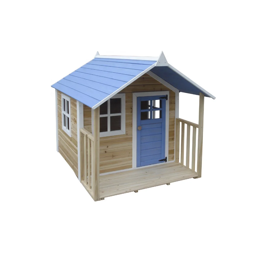 Customized outdoor wooden cubby house wholesale weatherproof kid playhouse