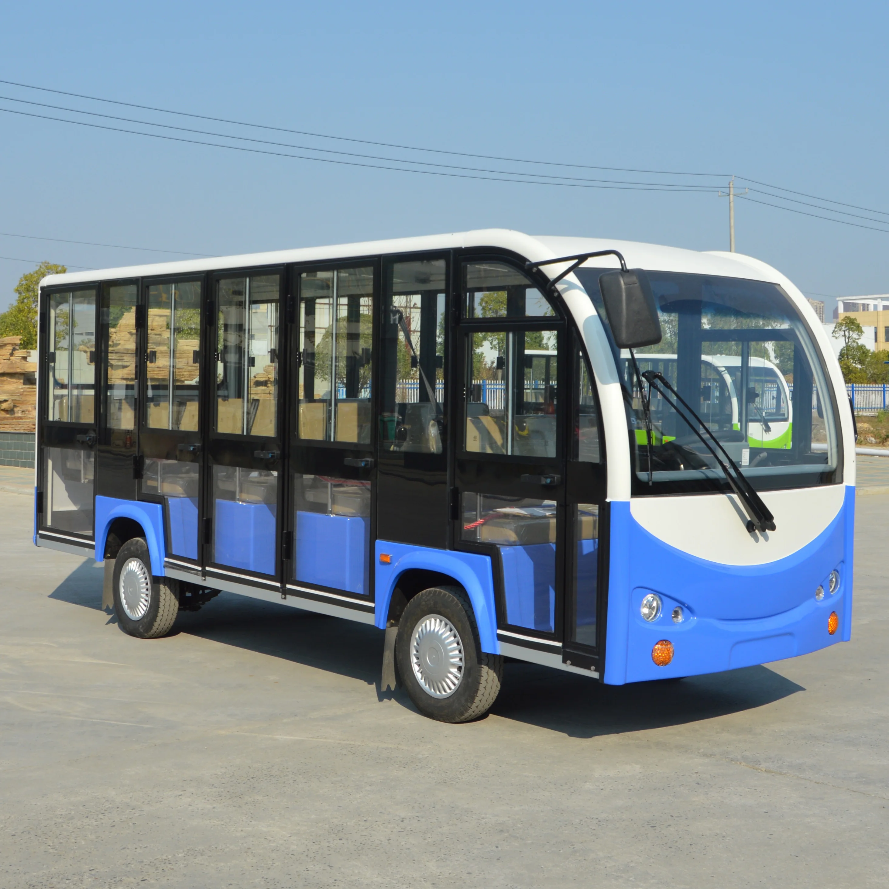 
New Model Enclosed 14 Passenger Electric Tourist Car 