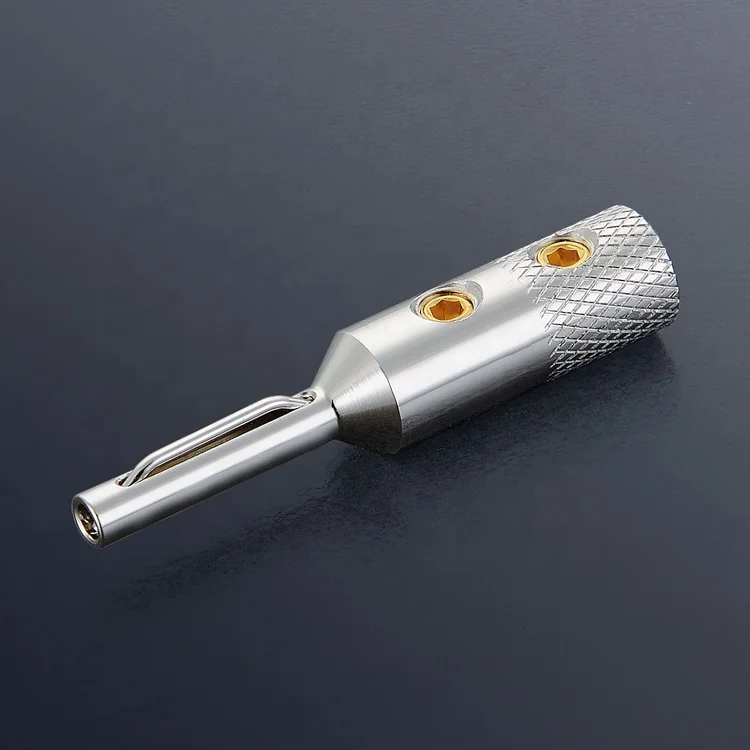 Viborg VB401R 4pcs/box Pure Copper Rhodium Plated Banana Plug for Hifi Speaker Cable