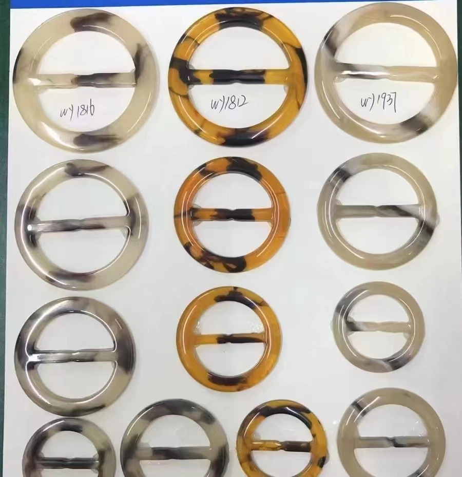 Custom Colors Round Resin Plastic Garment Belt Buckle Plastic Belt Resin Round Buckle Most Size And Style To Select For Belt