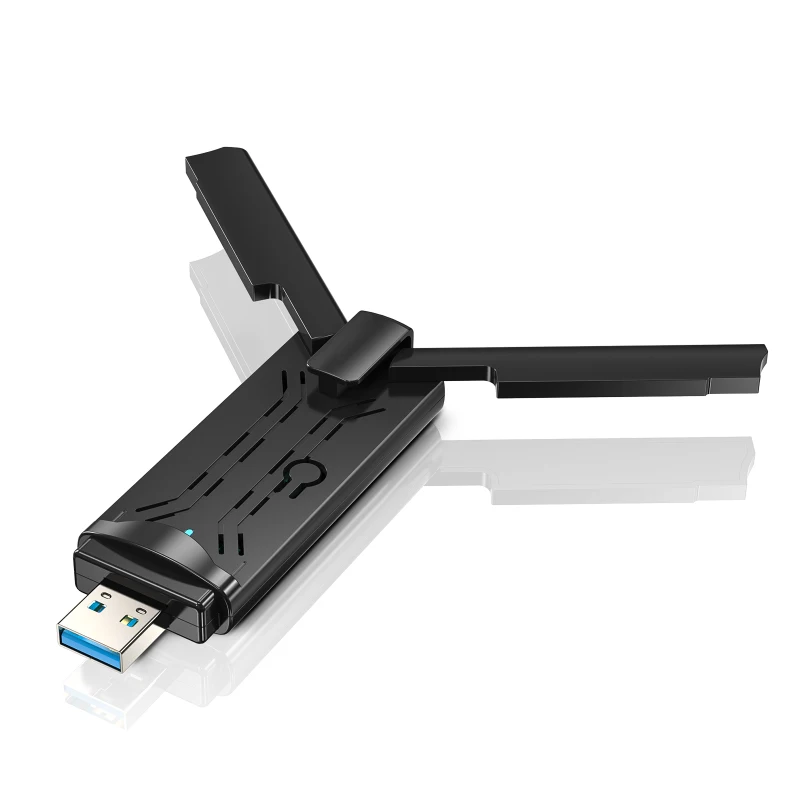 wifi 6 AX 1800Mbps wireless network cards  Wifi 6 Dual Band Usb Wifi Adapter  1800Mbps   with External Antenna  for Desktop
