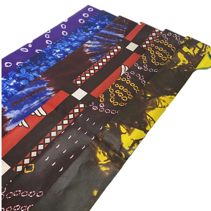 Wholesale cheap price new designs polyester african wax print fabric single sided wax dying cotton african wax 6 yards