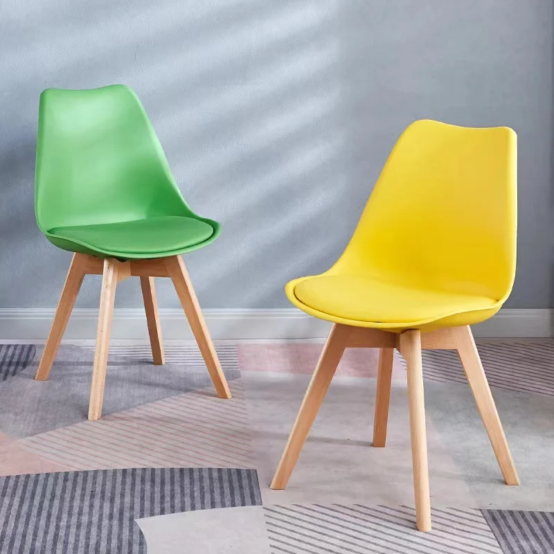 Classical Design Modern Dining Room Furniture Plastic Back And Seat Dining Chairs With Cushion