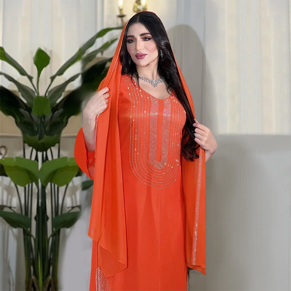 Zaynab Muslim Women Abaya Dress Prayer Garment Jilbabs Abaya Long Khimar Eid Gown Skirt Sets Islamic Clothes Abaya