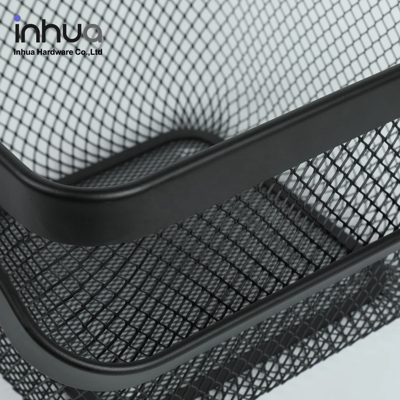 Black portable storage basket wrought iron bathroom laundry basket