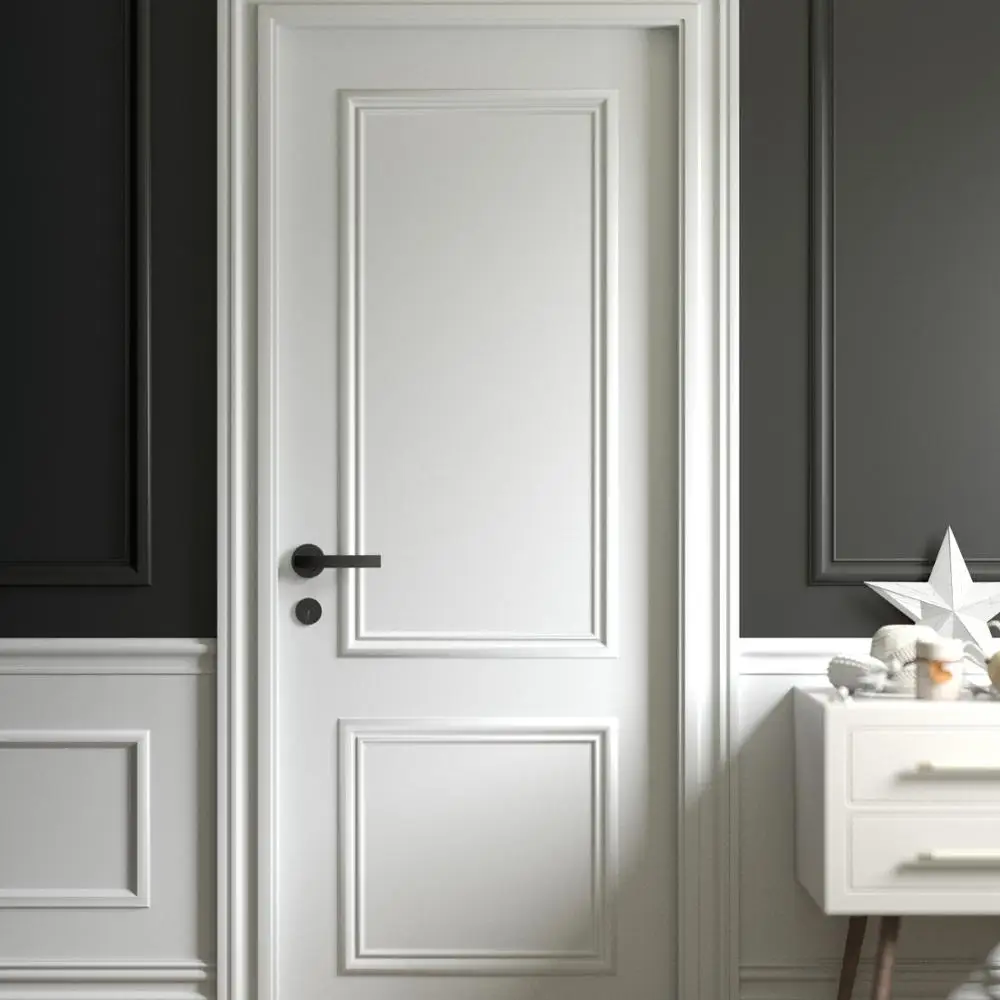manufacturer modern design hardware interior door lever handles set black