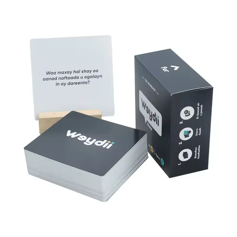 Customized Style High Quality Printing Adult Question Card Game Playing Game Card for Party