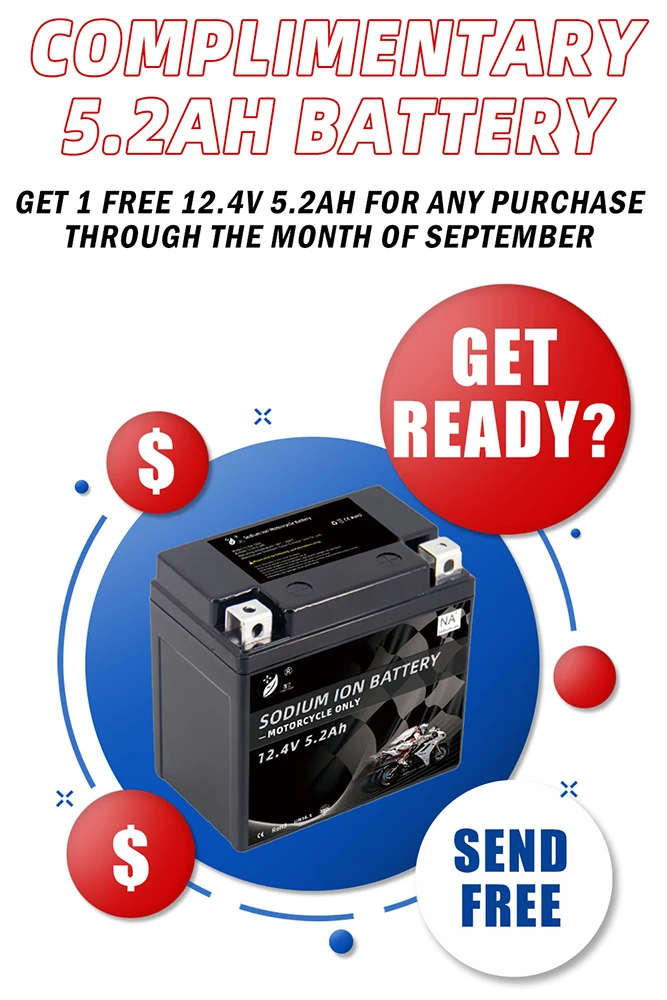 motorcycle sodium ion battery 12v 20AH high CCA motorcycle battery YTX20-BS starter battery for motorbike UTV ATV snowbikes
