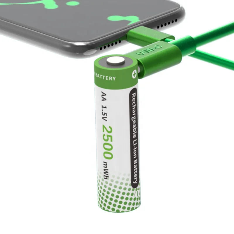 Перезаряжаемые Аккумуляторы USB в МВтч порт AA type c высокая емкость экологически чистые и безопасные перезаряжаемые aa