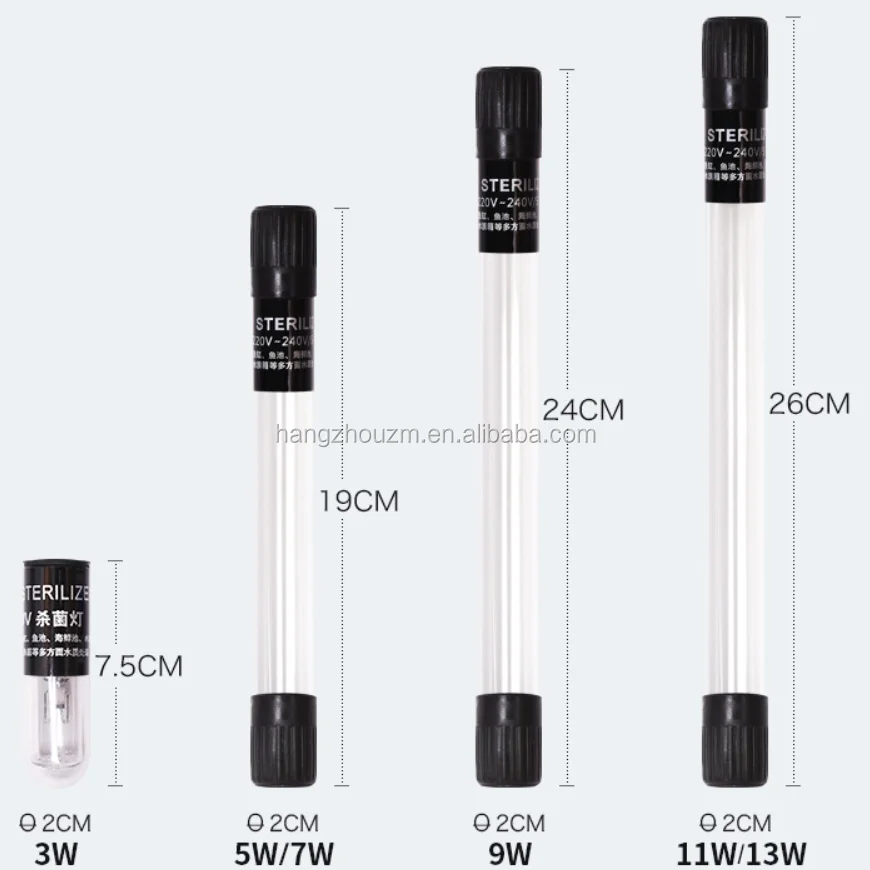 aquarium sterilizer 5w uv germicidal lamp Submersible Ultraviolet Sterilizer Water Disinfection for Fish Tank