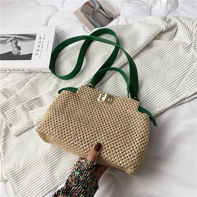 2022 модный плечевой ремень через плечо сумка тканые сумки из натуральной кожи Женские искусственной кожи-все это-uncinetto-schemi-бесплатно