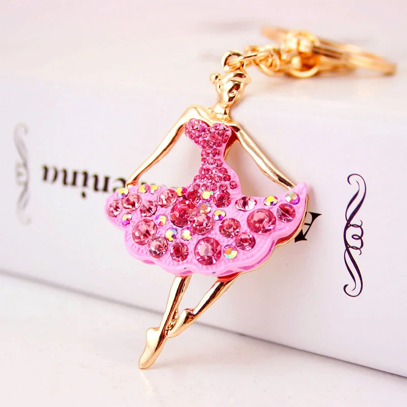 Fashion Heart Shape keychain Cute Love Metal key chains Heart Keychain Luxury Diamond Keyrings Bling Crystal Rhinestone Keychain