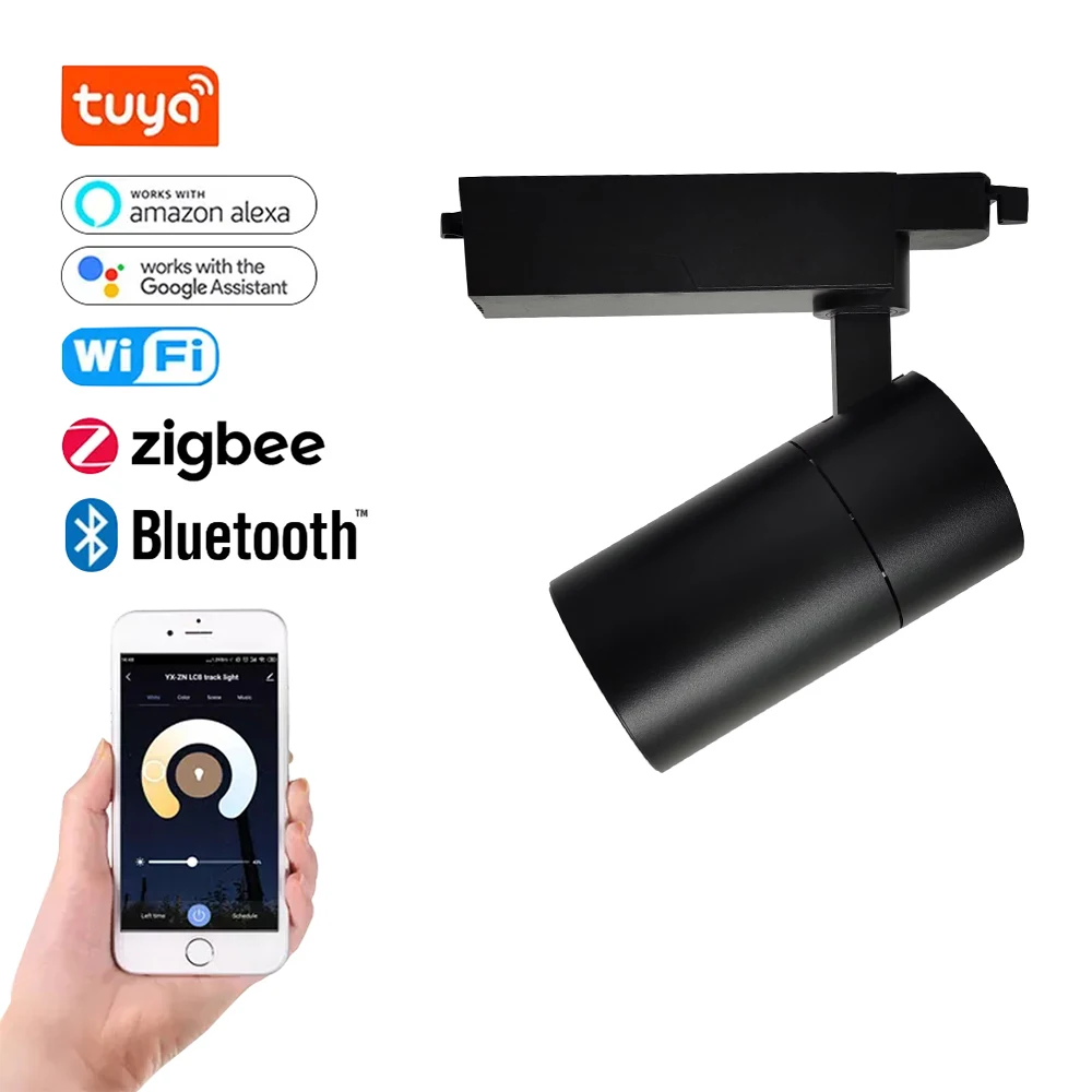 ERDU Modern Indoor Lighting Led Track Light System Adjustable Angle Ceiling Light Commercial Cob Led Track Lamp