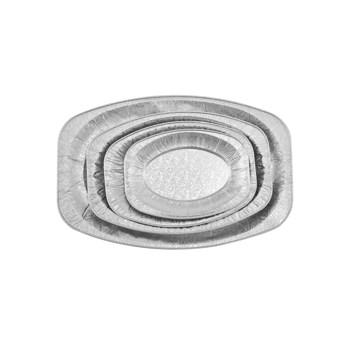 Newest design airline aluminum fish tray with lid disposable eco-friendly home kitchen backing full sizes