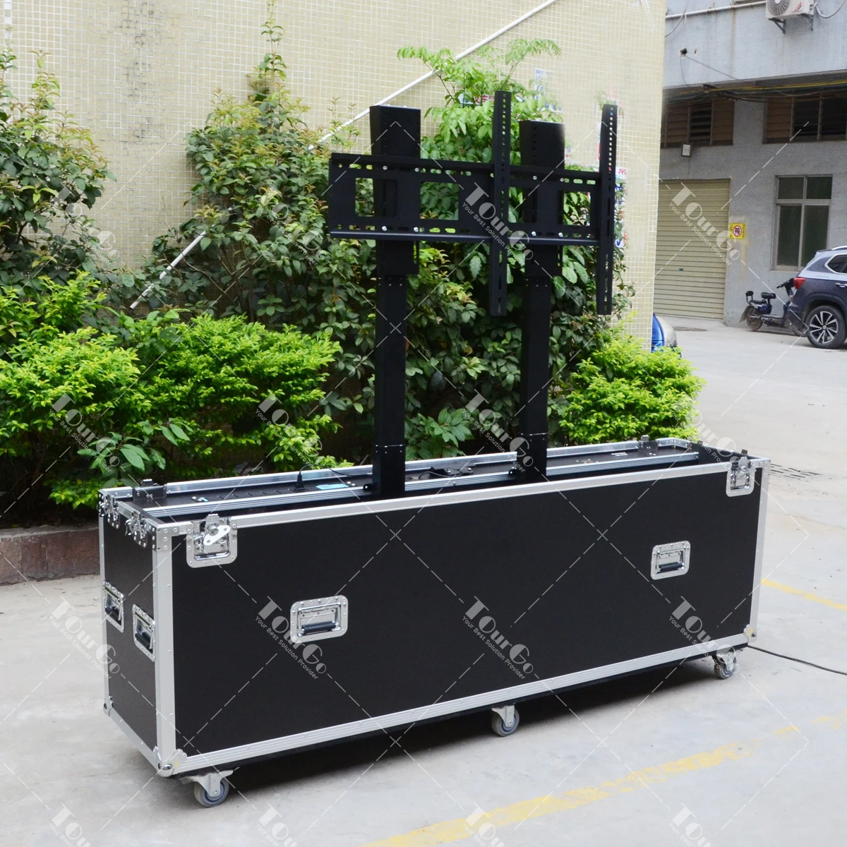 Портативный 75*80 * под плазменный телевизор Сплит двойной подъем крышки дорожный кейс для ТВ-экран транспорта и защиты