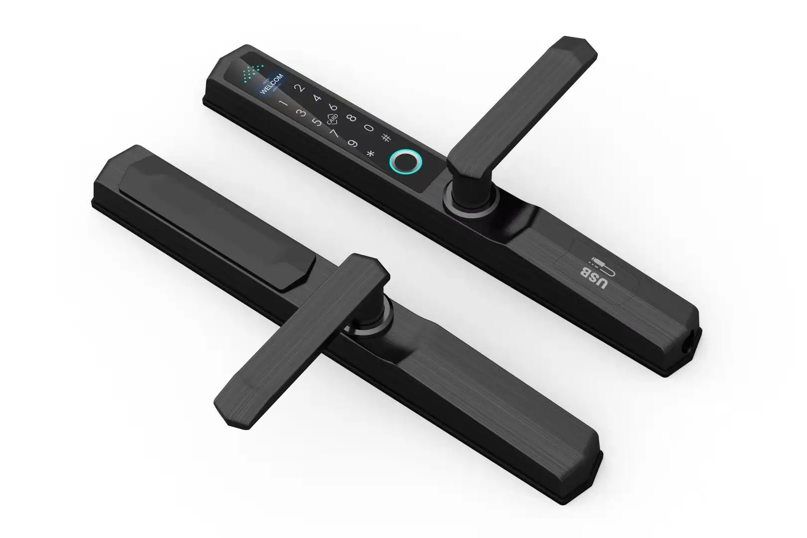 Patio Door Security Lock Outdoor Glass Sliding Door Lock  WiFi Fingerprint Unlock Waterproof digital Patio Door Locks