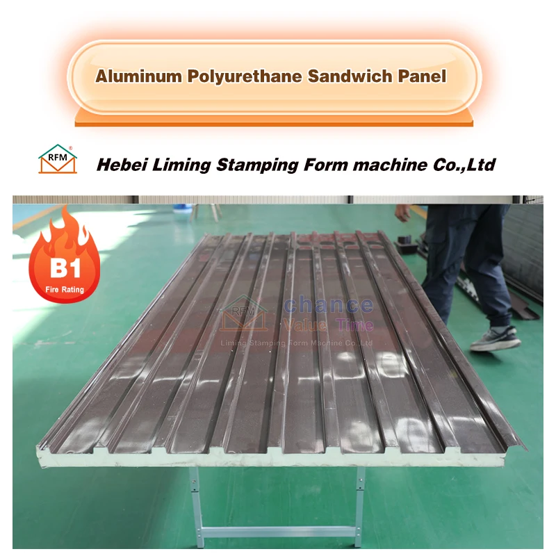 The service life of new roof building materials is up to 80 years metal roof tiles Aluminum alloy PU sandwich panels