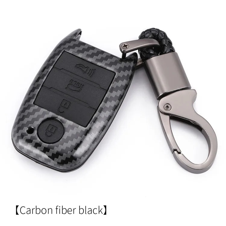NEW 3 4 Buttons Carbon Fiber Car Remote Smart Key Case Cover For KIA Rio Rio5 Sportage Ceed Cerato K3 KX3 K4 K5 Sorento Optima P