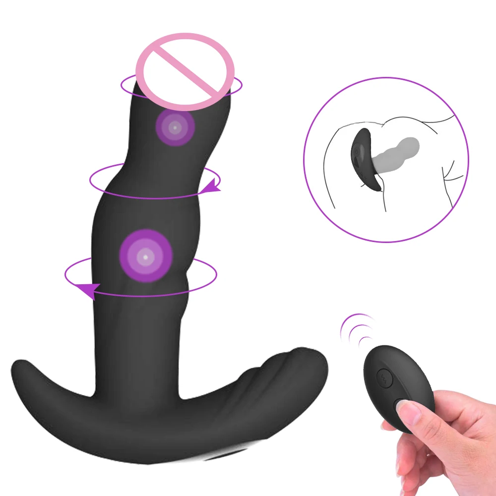 Rotating prostate massager 3-frequency rotating 10-frequency vibration adult appliance anal sex toys