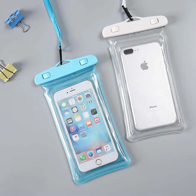 Hot Selling Universal Airbag Cell Phone Dry Bag PVC Waterproof Case Mobile Phone Pouch For Swimming Floating Diving