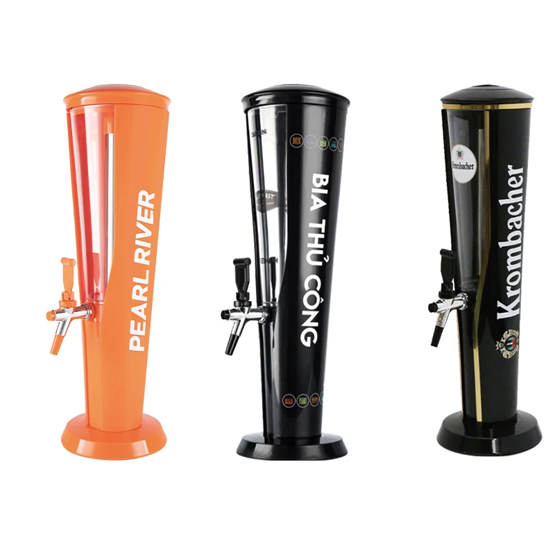 3l Draft Beer Tower Drink Dispenser With Ice Tube Hot Sales Beer Tower