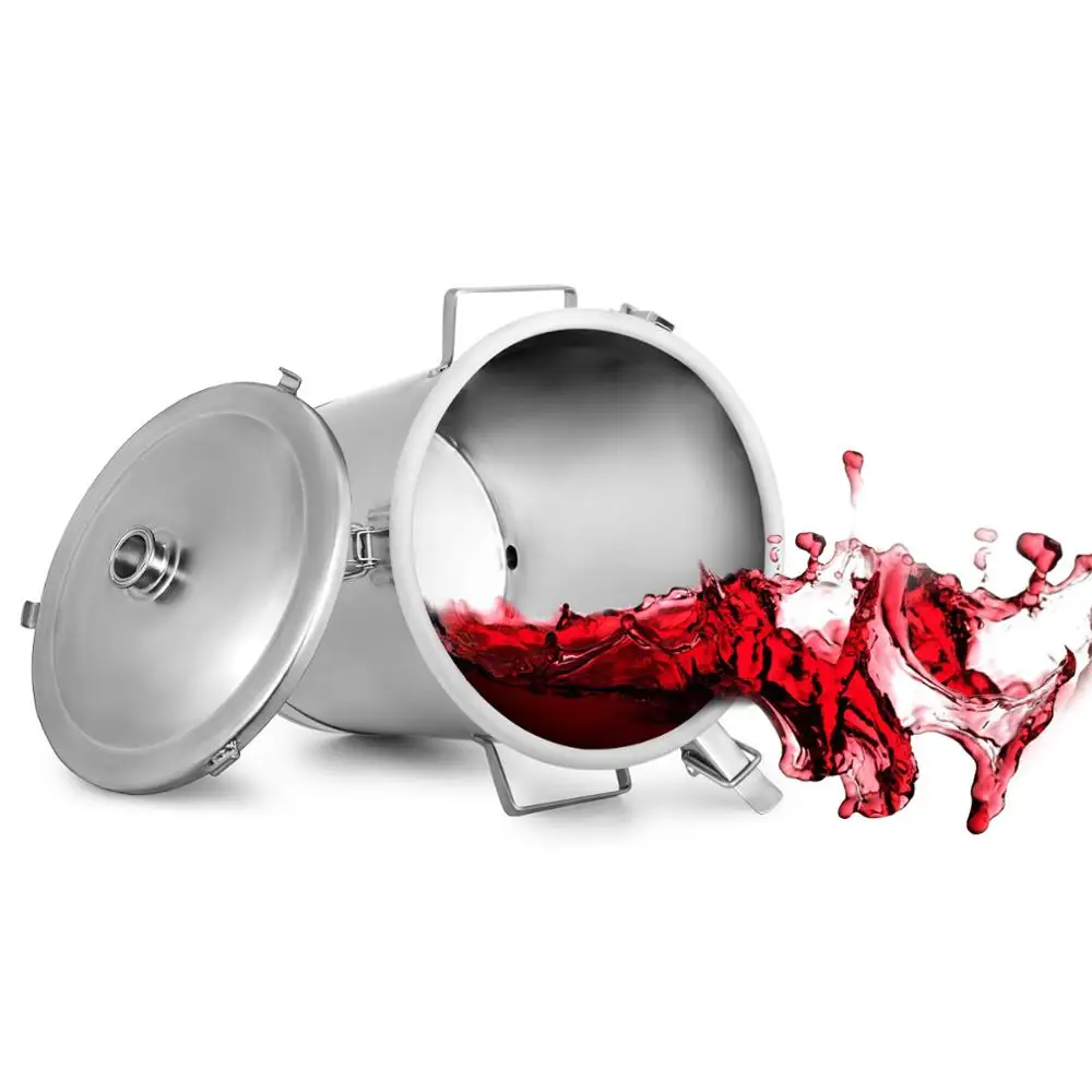 Brew Bucket Fermentor 304 Stainless Steel 4,7,7.5,14 Gallon Conical Fermenter Tank Wine Making Machine