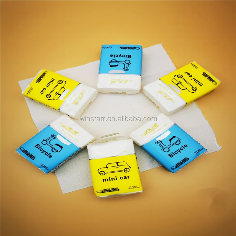 100% virgin pulp Customized soft square shape paper mini pocket facial tissue for daily use handkerchief pocket tissue