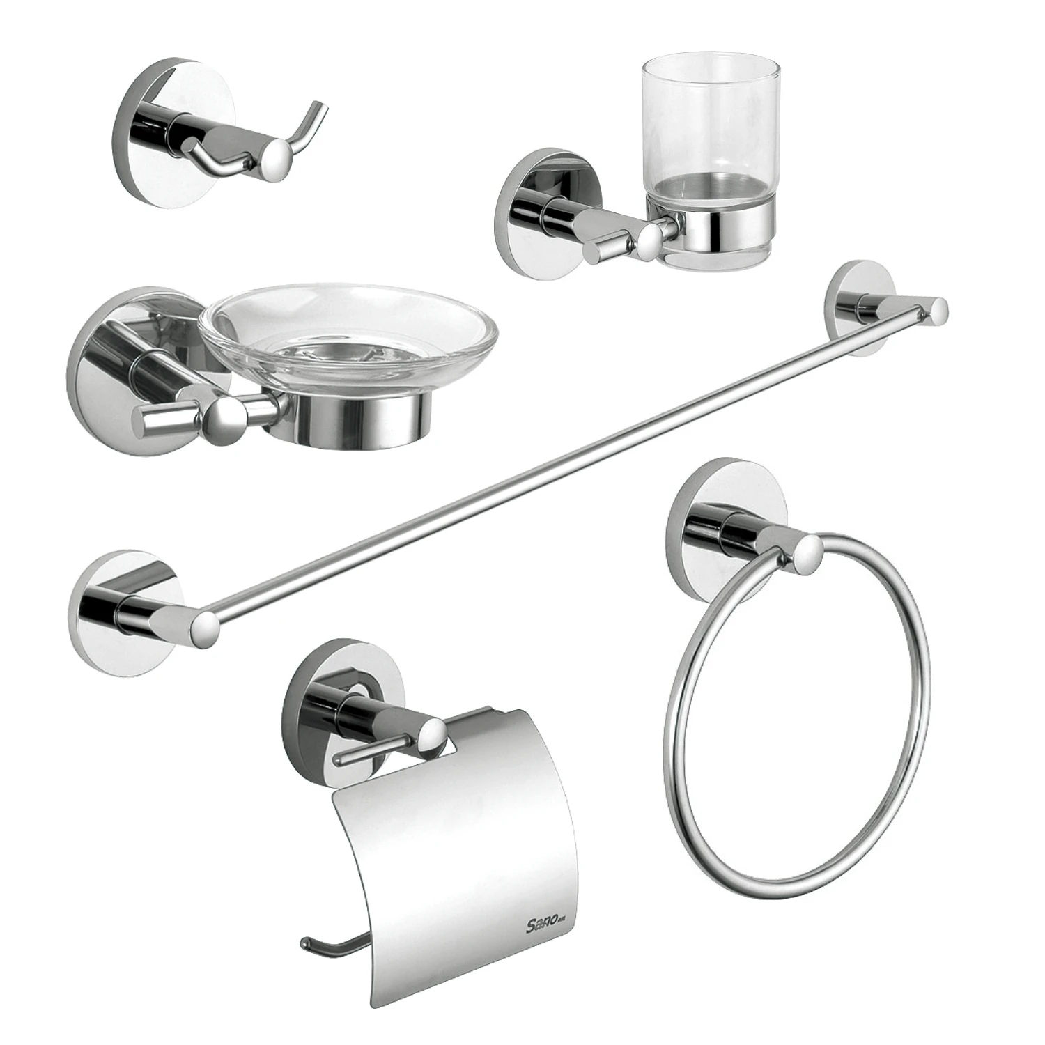 Good Quality Bathroom Accessories Set Stainless steel 304 Hotel Luxury Bathroom Accessories Bathroom Set Single Towel Bar
