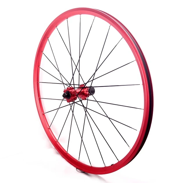 OEM Mountain Bike Wheels with Red Rims and Hubs 26/27.5/29 Inch Carbon Fiber Clincher Wheelset with Disc Brake System