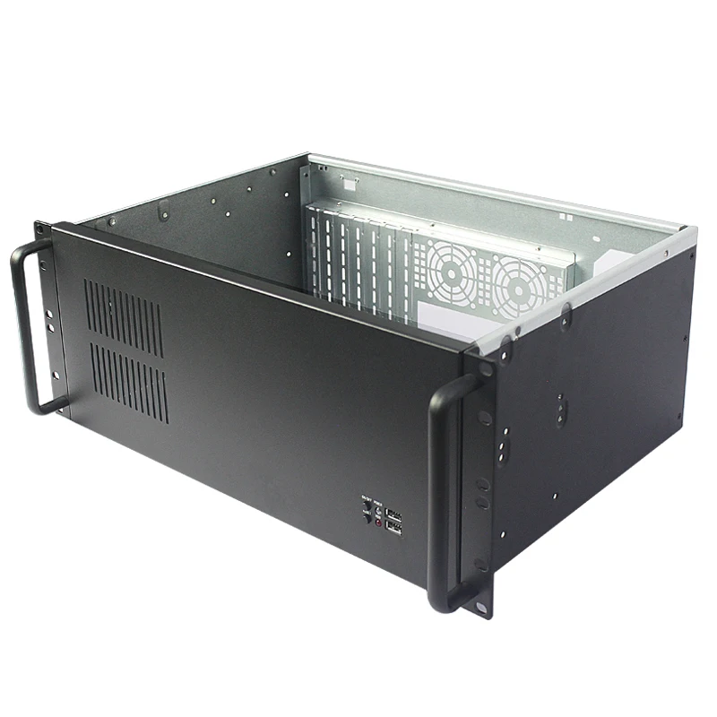 4u server case black rackmount chassis industry case short case supplier