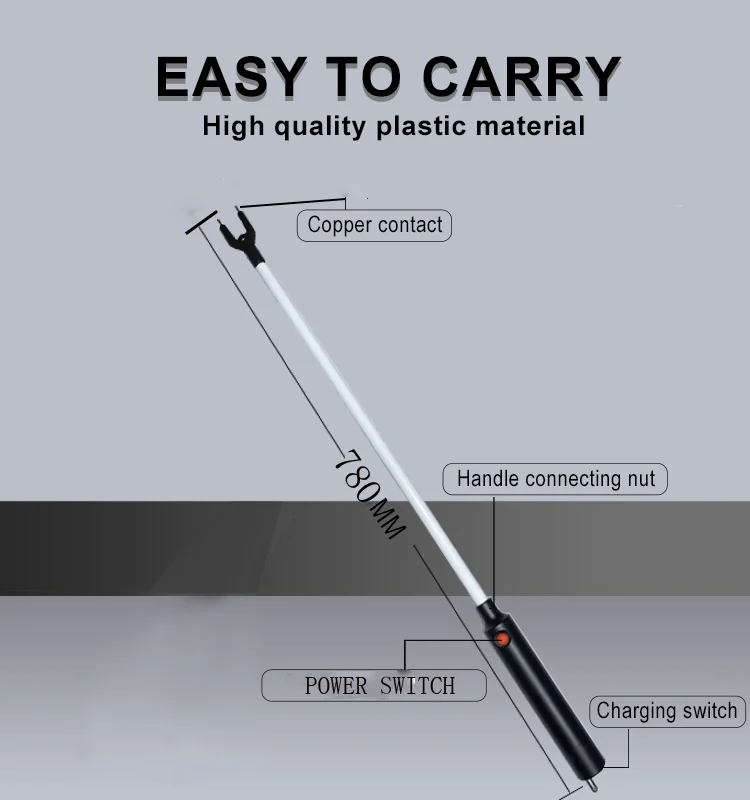 80cm waterproof new material aluminum alloy electric pig driving handle high power and long endurance livestock management