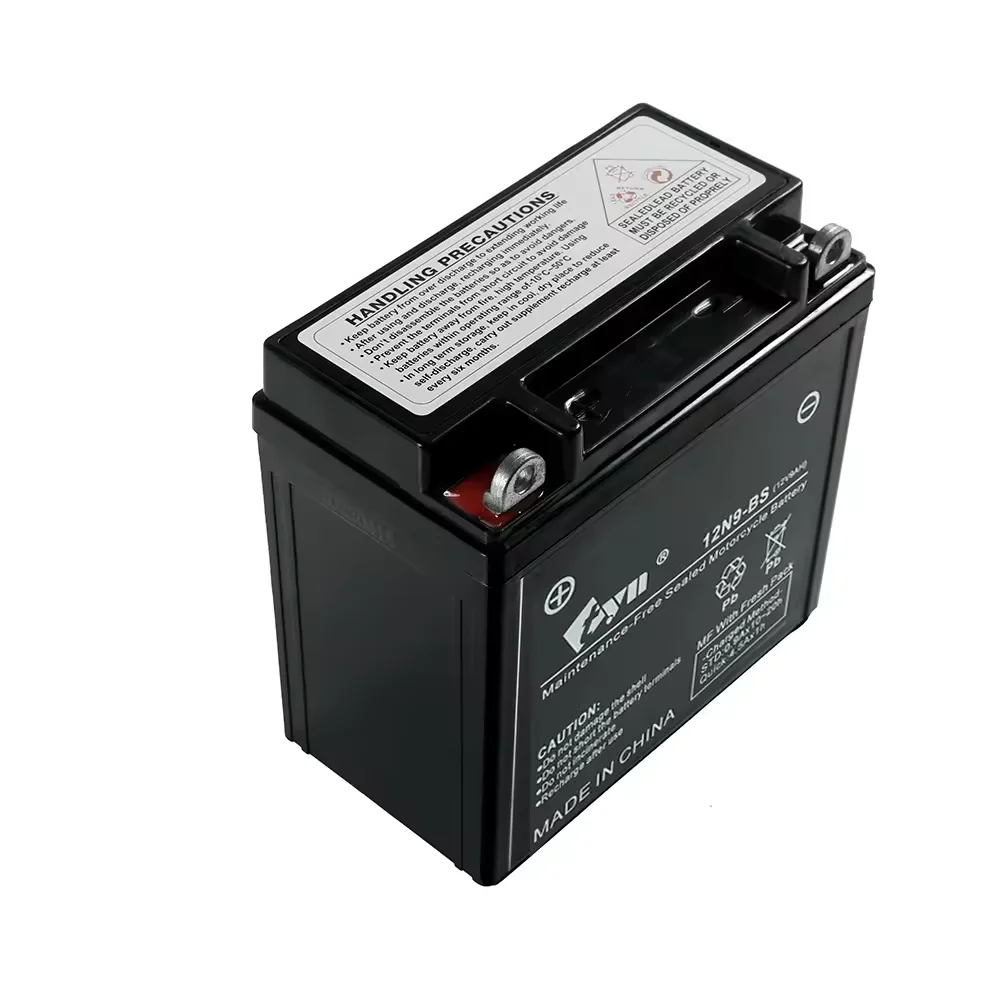 12N9-BS motorcycle battery for motorcycles.