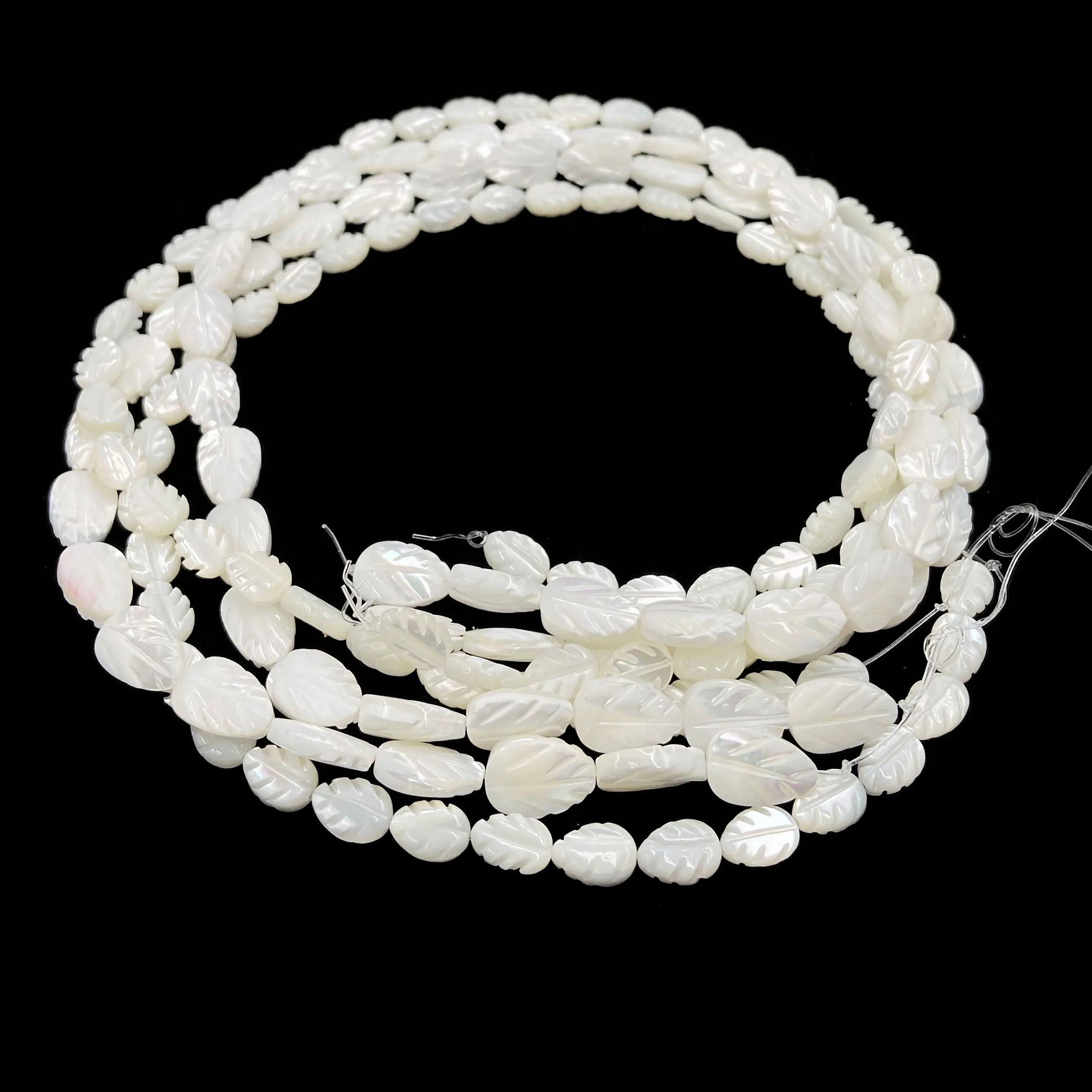 manufacturers shell beads 6X9MM 8X12MM 10x14mm 12x16mm 13x18mm 15x20mm leaf beads diy natural shell beads for jewelry making diy