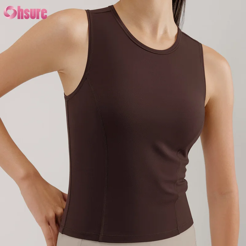 Women Cropped Tank Tops Cotton & Spandex Blend Slim Sport Wear Sleeveless Shirts