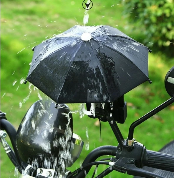 Mini Phone Umbrella rain Sun Shad Outdoor Anti-Glare motorcycle block Cute phone Sunshade Holder Umbrella