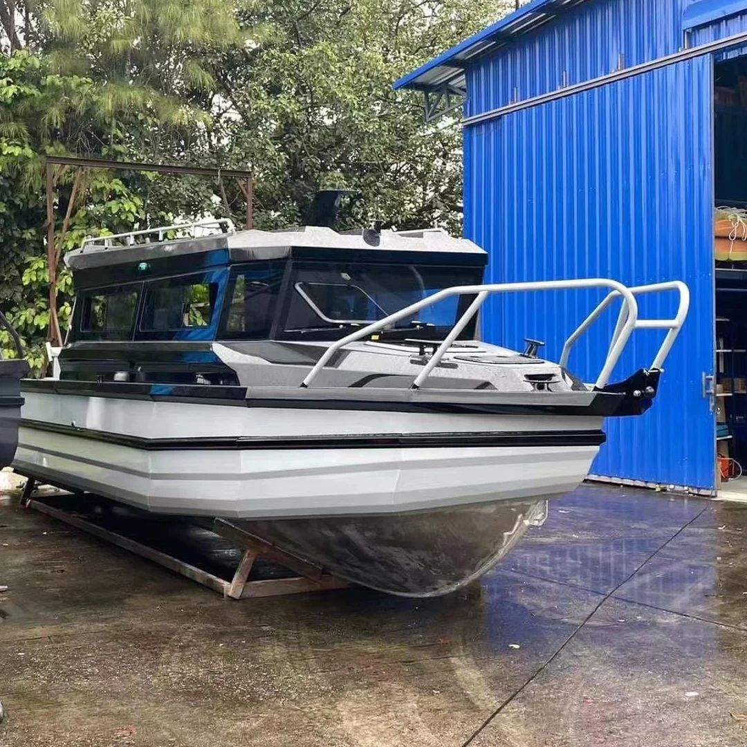 25FT Speedboat welded aluminum fiberglass cabin hardtop sport fishing boat