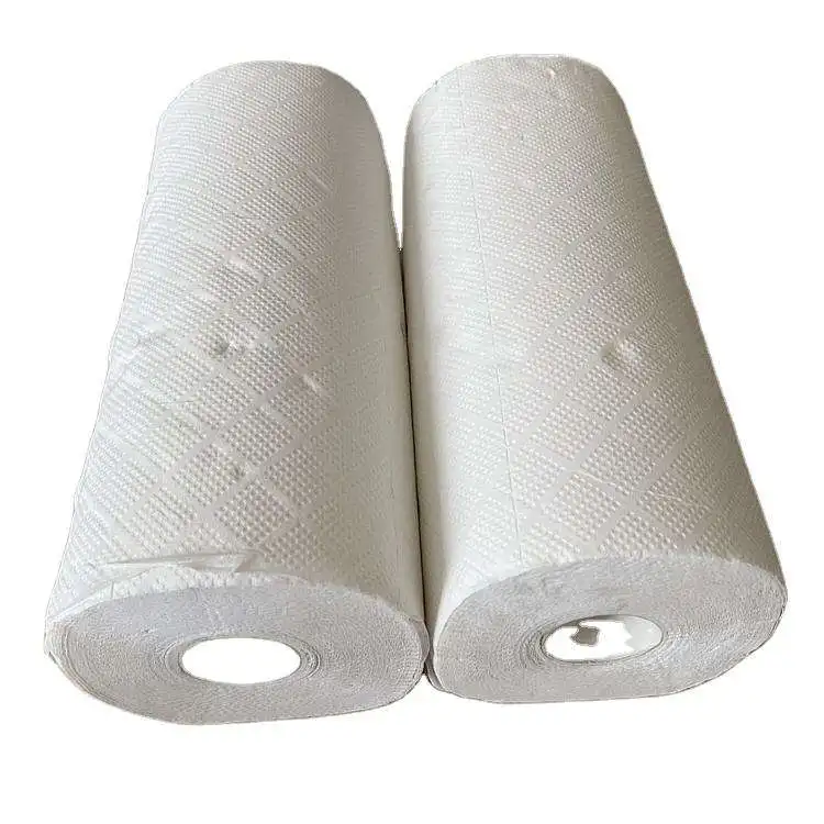 Practical Standard size recycled bamboo reusable kitchen paper towels roll 4 layer